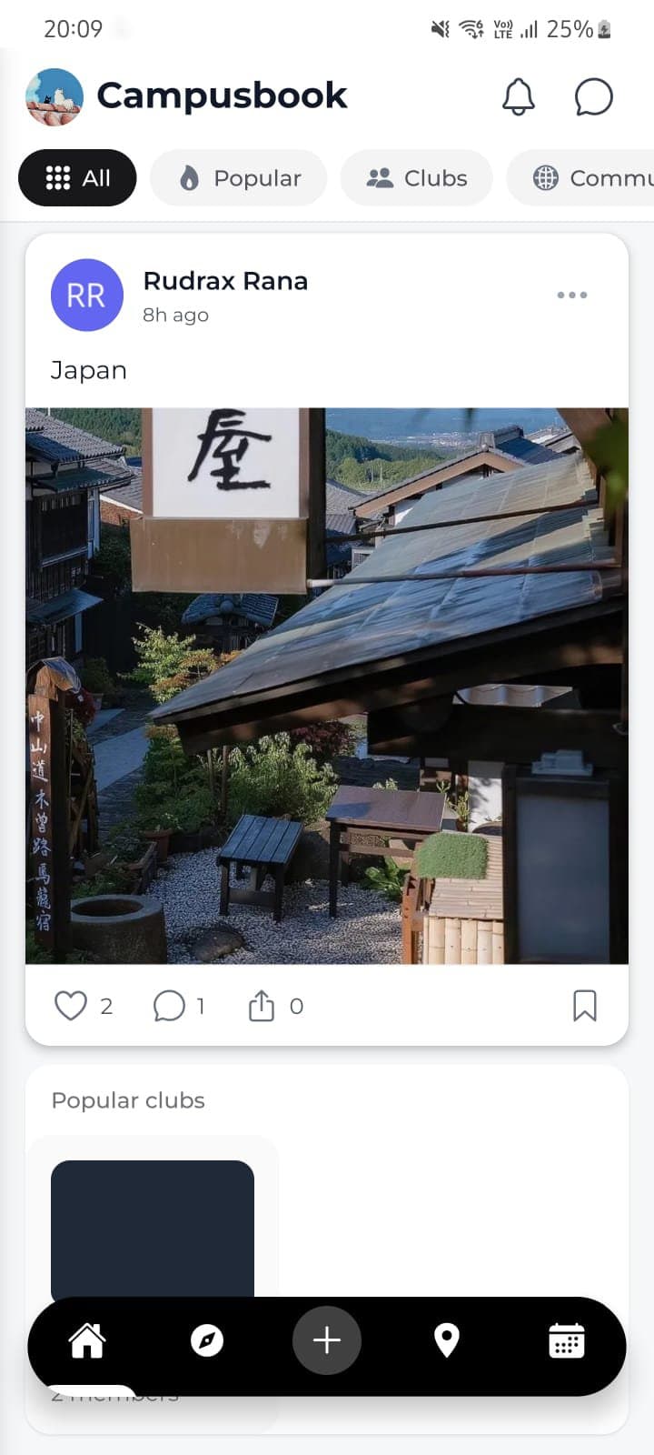 CampusBook home feed